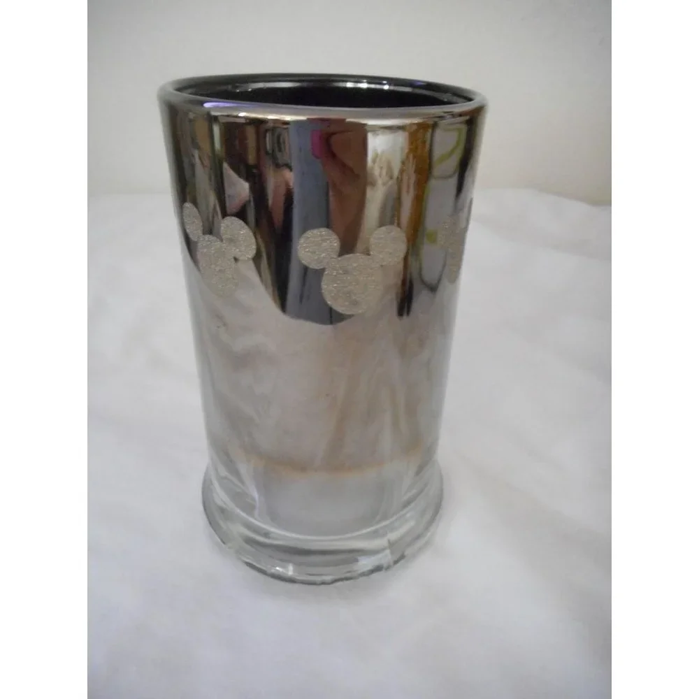 Walt Disney Mickey Mouse Silver Clear Glass Mug Cup Root Beer Stein - Picture 3 of 8